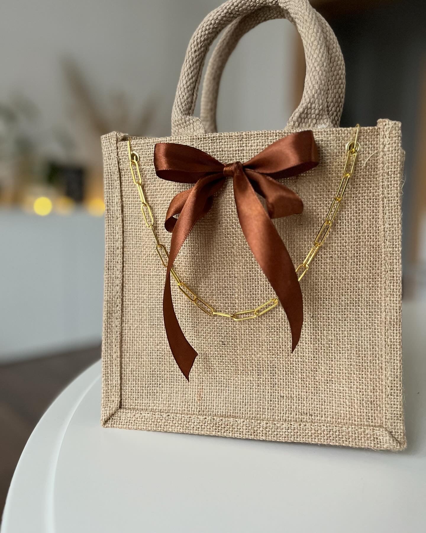 Jutetasche mini „Goldig“