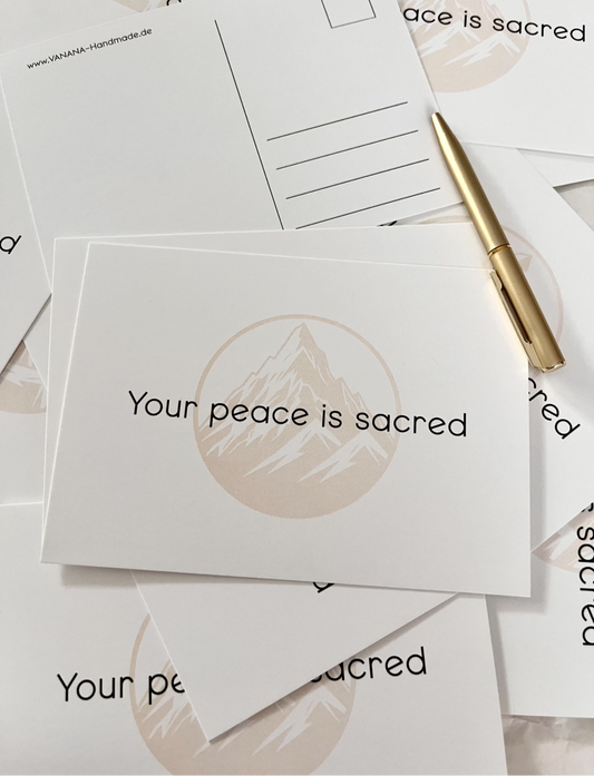 Postkarte YOUR PEACE IS SACRED