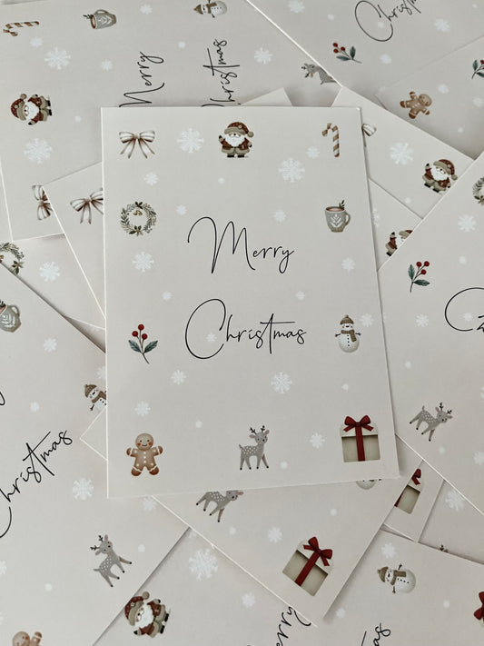Postkarte „Merry Christmas“