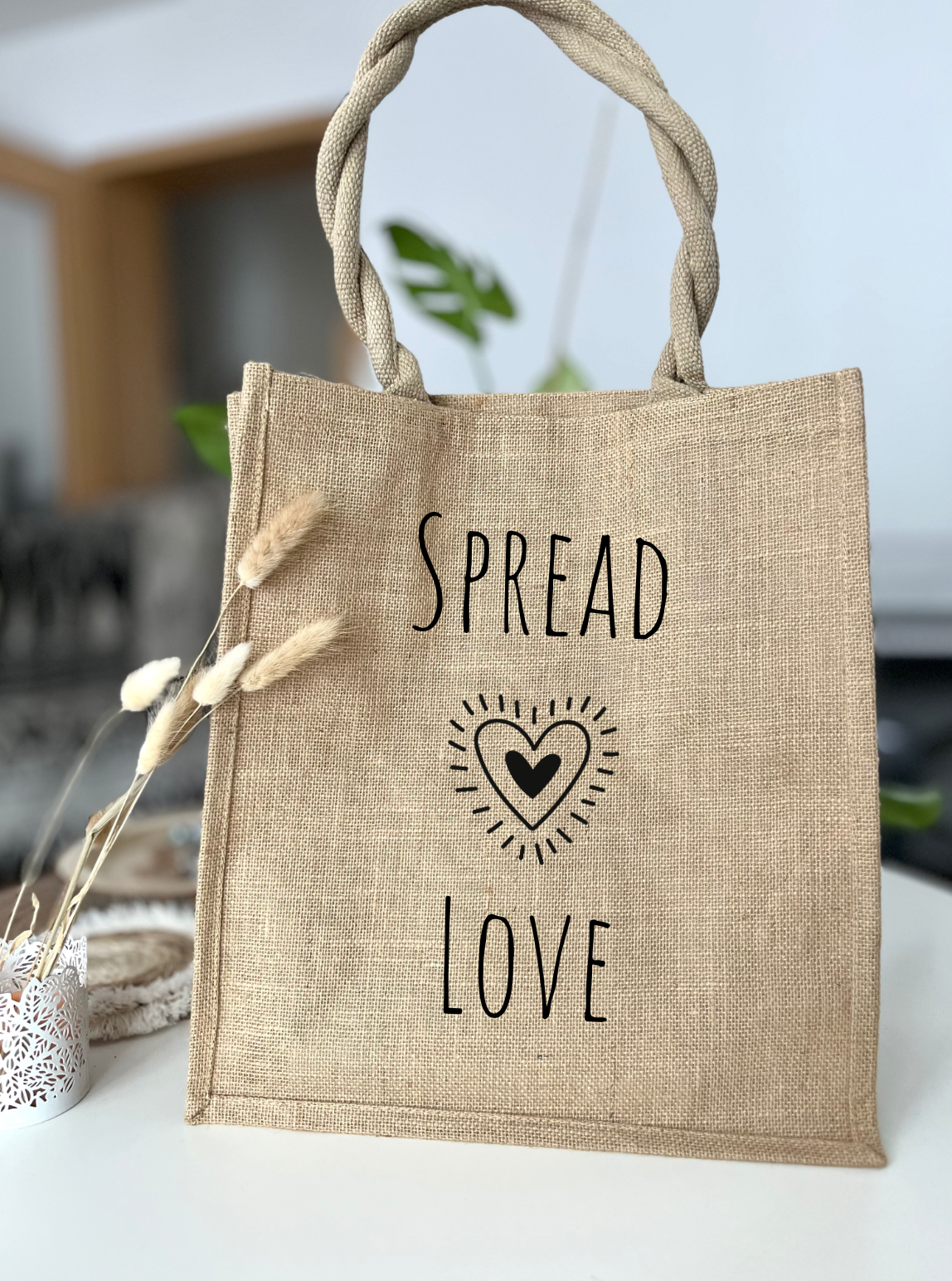 Jutetasche "Love"