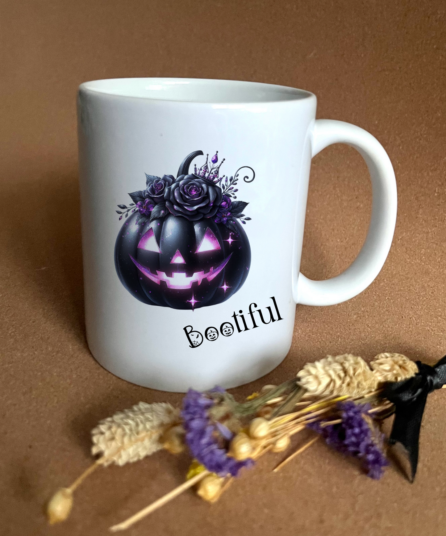 Halloween Tasse mit schwarzem Kürbis - Bootiful