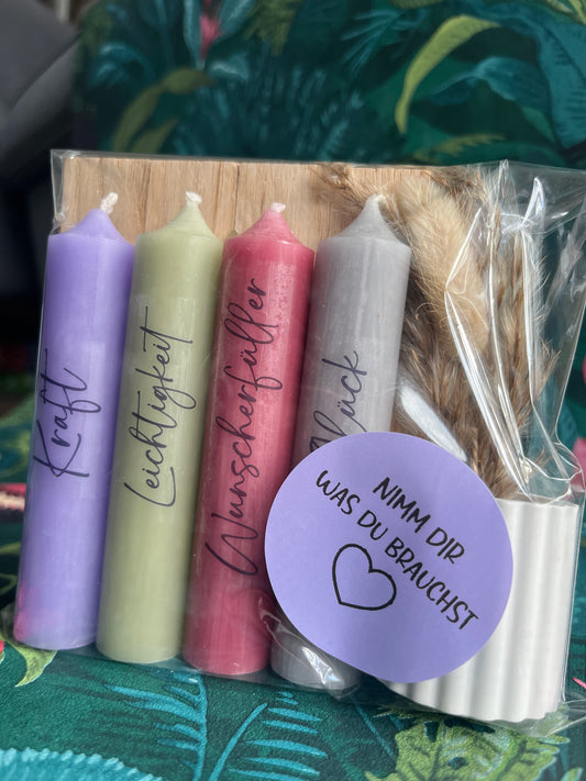Kerzenset "Nimm dir was du brauchst“