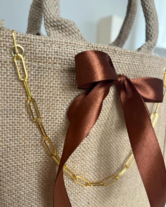 Jutetasche mini „Goldig“