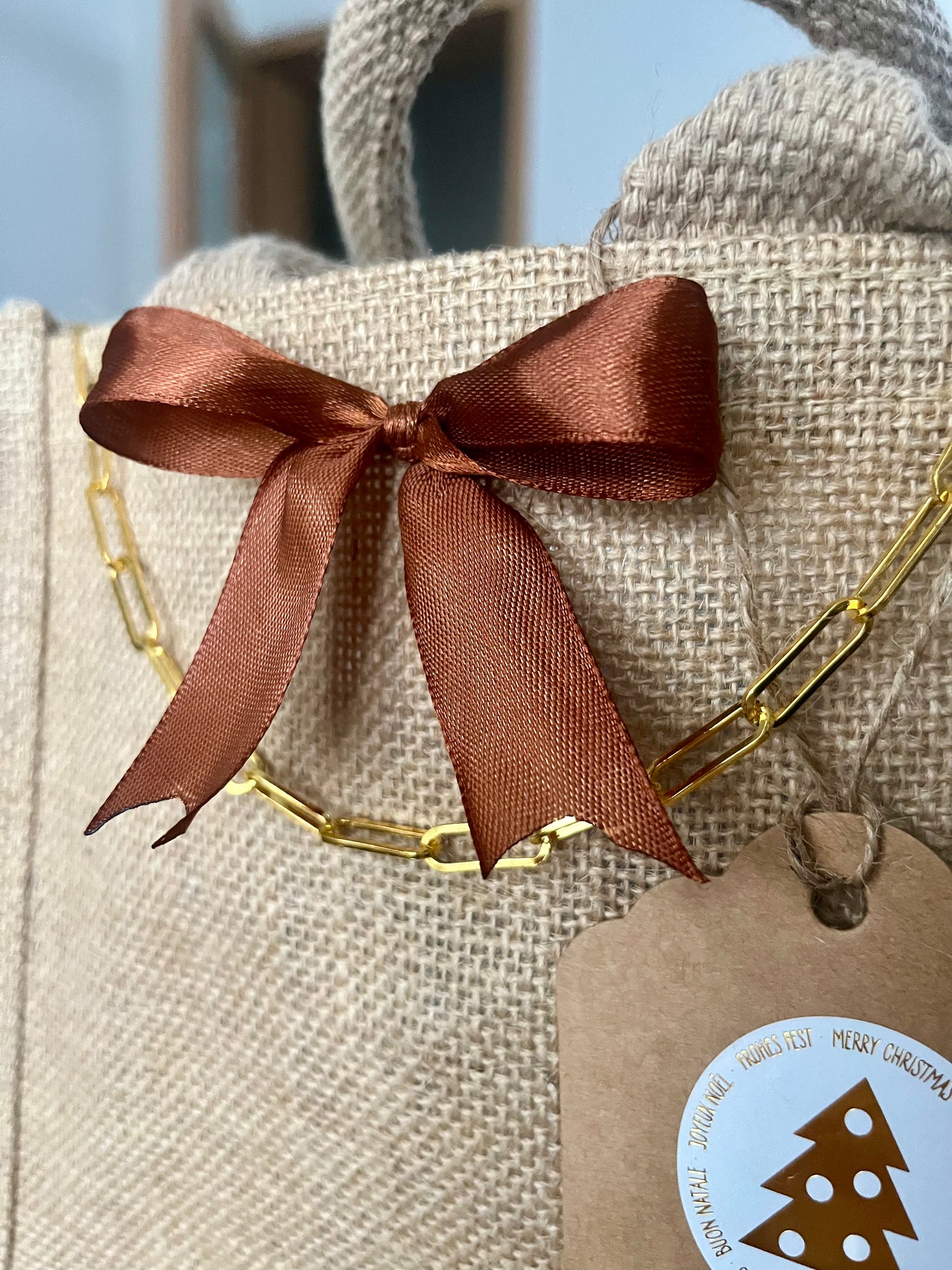 Jutetasche mini „Goldig“