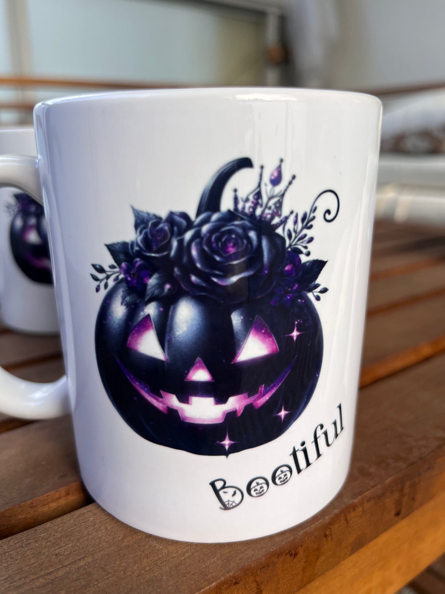 Halloween Tasse mit schwarzem Kürbis - Bootiful