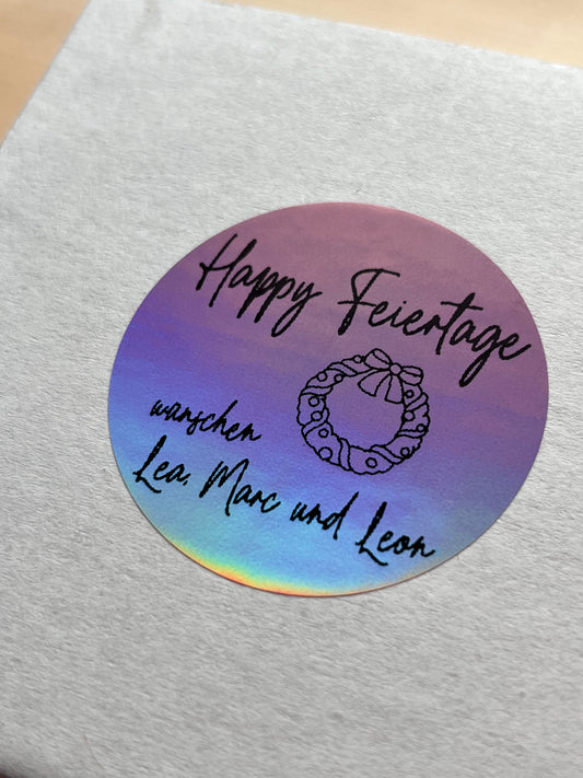 Personalisierte Aufkleber für Geschenke - Weihnachten