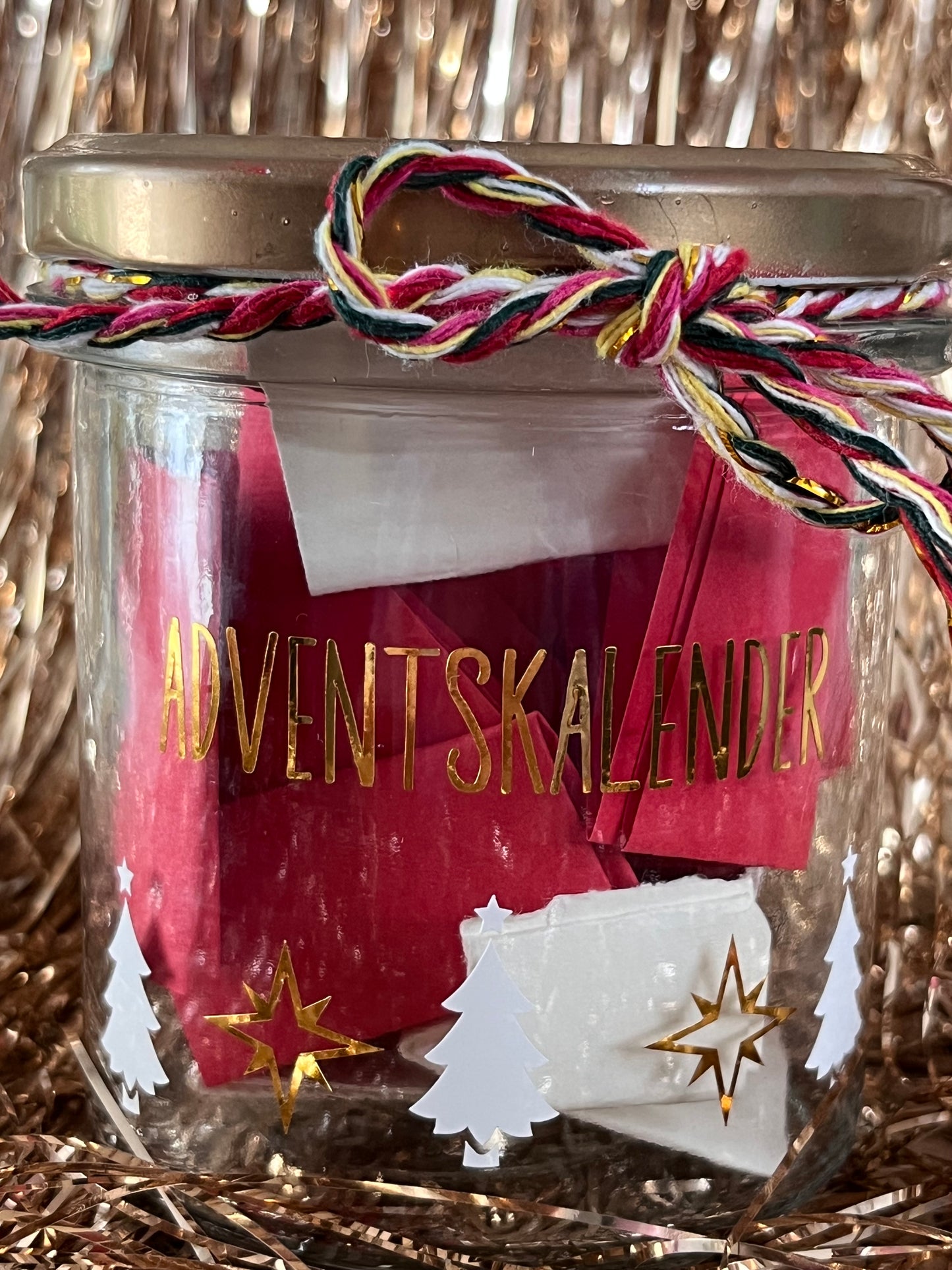 Adventskalender to go, Glas zum Selbstbefüllen