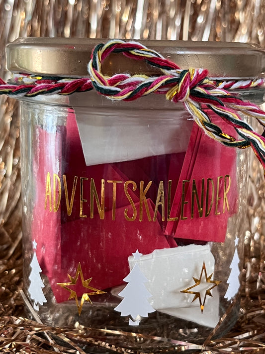 Adventskalender to go, Glas zum Selbstbefüllen