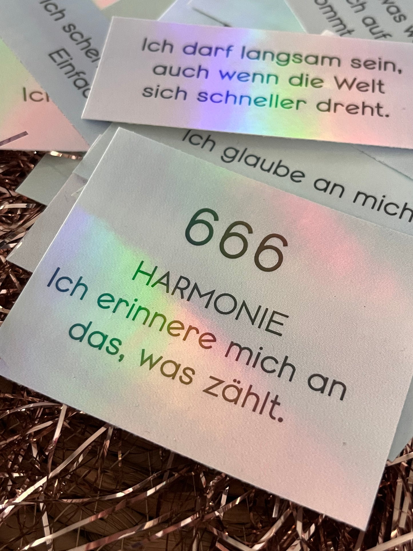 Adventskalender Sticker mit Manifestationen in Holo-Optik