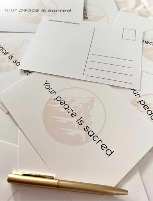 Postkarte YOUR PEACE IS SACRED