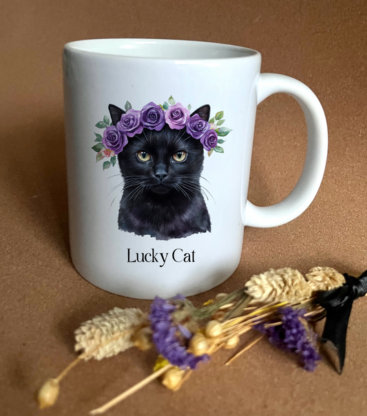 Halloween Tasse mit schwarzer Katze - Lucky Cat
