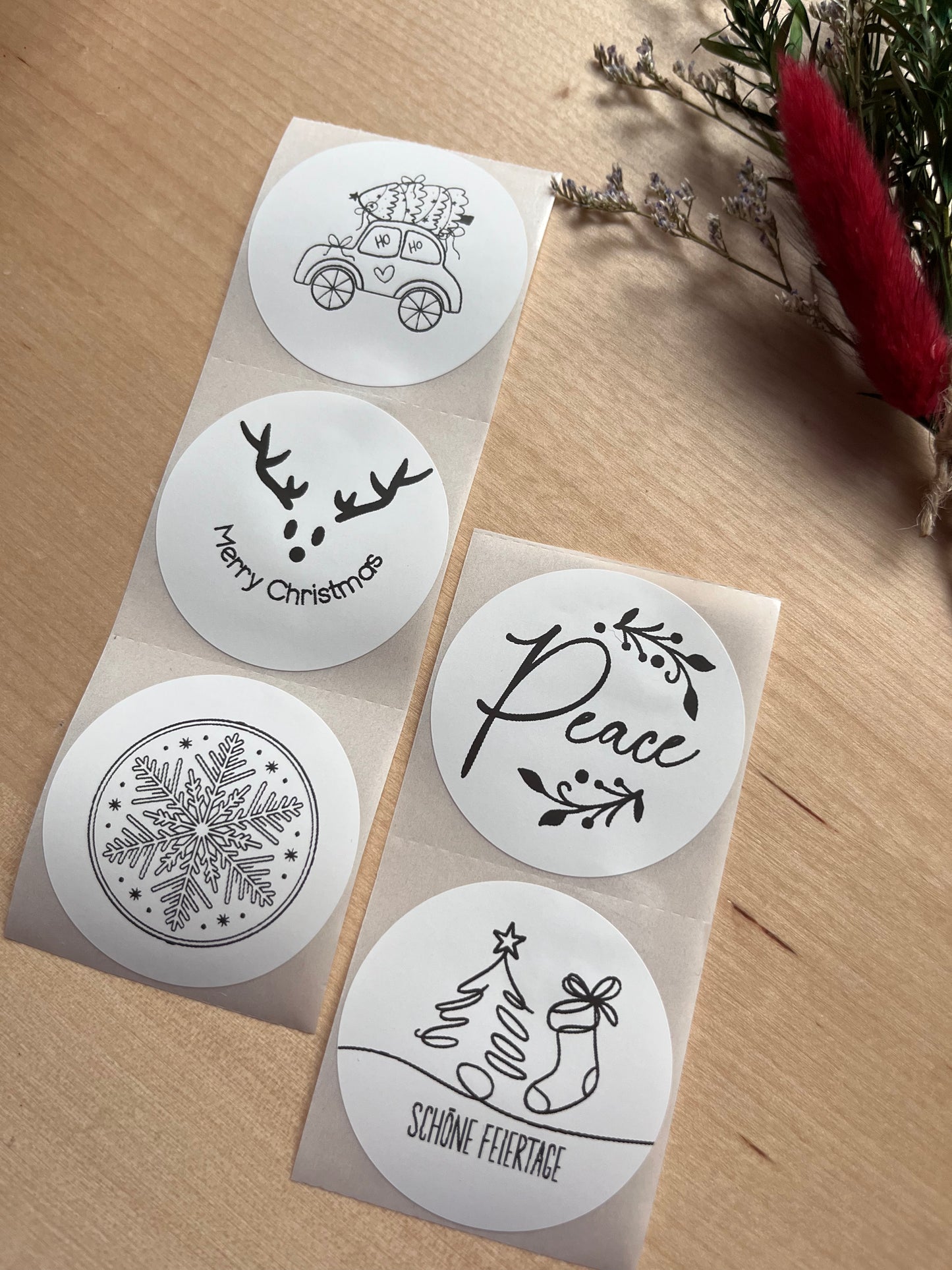 Aufkleber für Geschenke - Weihnachten